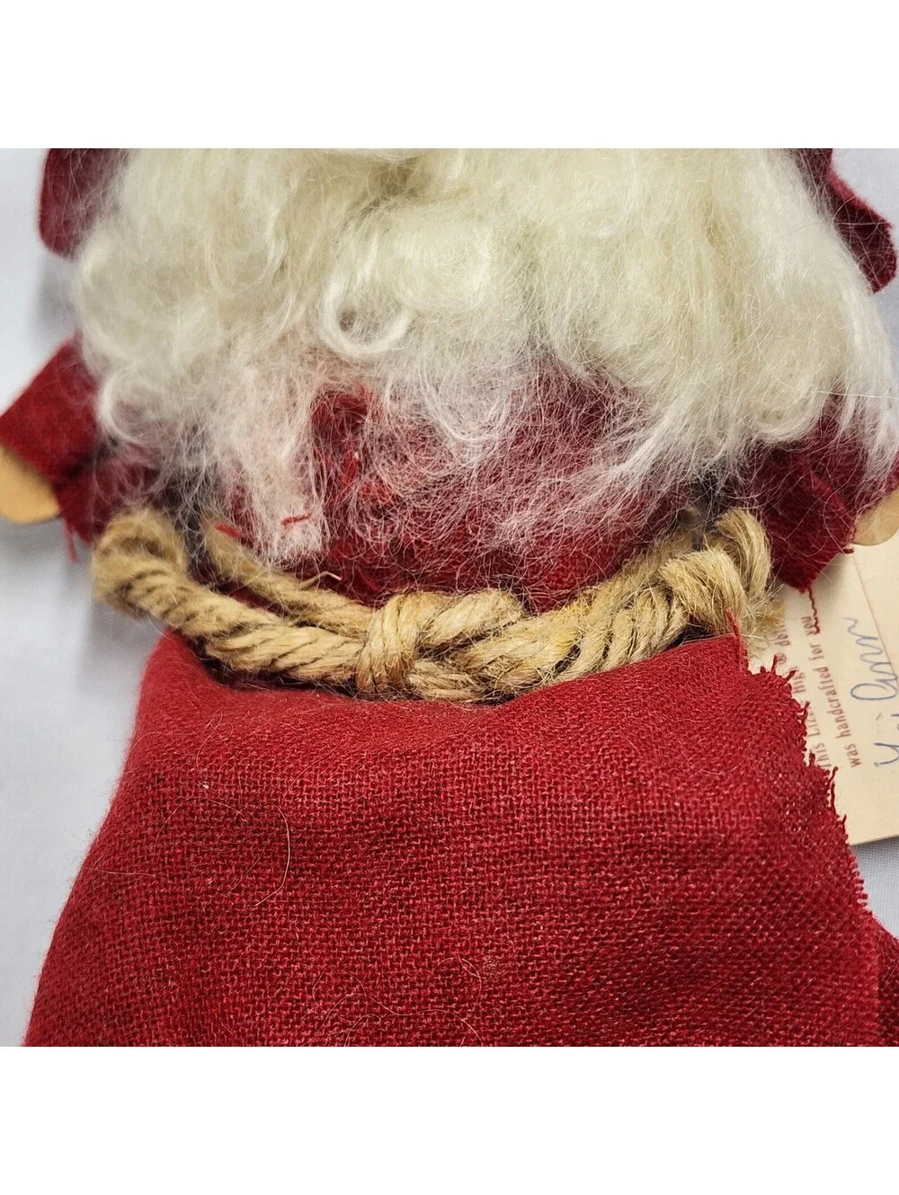Lizzie High Folk Doll Sitting Santa Claus Red Handcrafted 1987 Ladie Friends 9